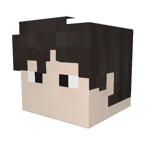 iHiyo Minecraft avatar head, 3D render