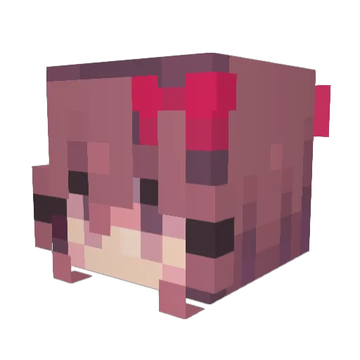 iHrtNako Minecraft avatar head, 3D render