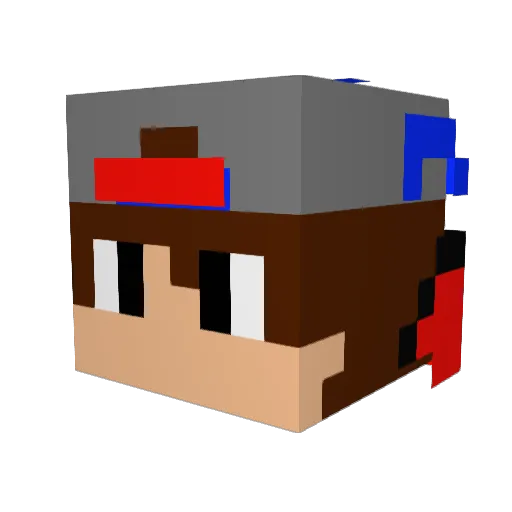 iHump Minecraft avatar head, 3D render