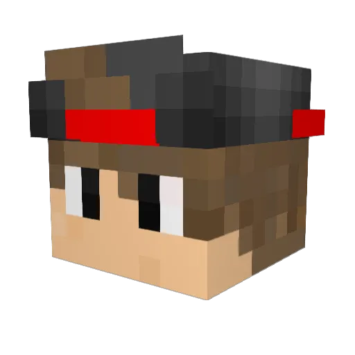 iHyperBR Minecraft avatar head, 3D render