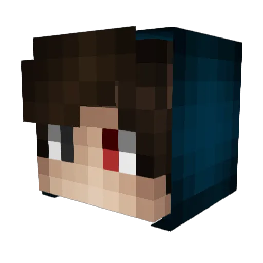 iHyperVenoz Minecraft avatar head, 3D render