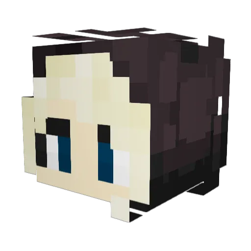 iHzard Minecraft avatar head, 3D render