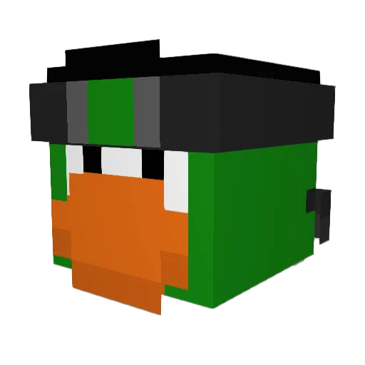 iHzzCh1ts Minecraft avatar head, 3D render