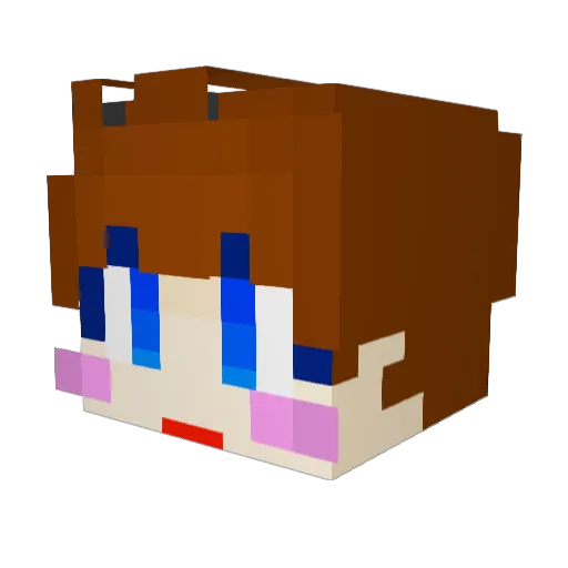 iIRaveLIi Minecraft avatar head, 3D render