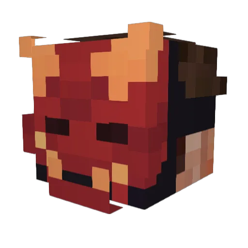 iIusao Minecraft avatar head, 3D render