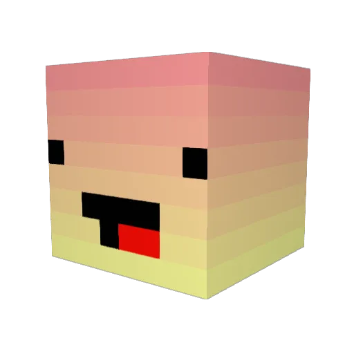 iJAIMS Minecraft avatar head, 3D render