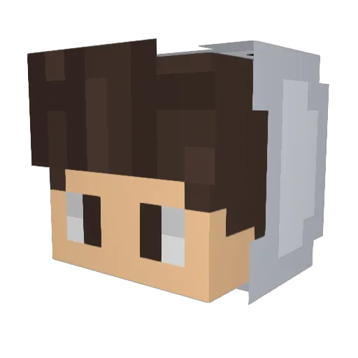 iJakex Minecraft avatar head, 3D render