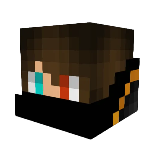 iJaxZ Minecraft avatar head, 3D render