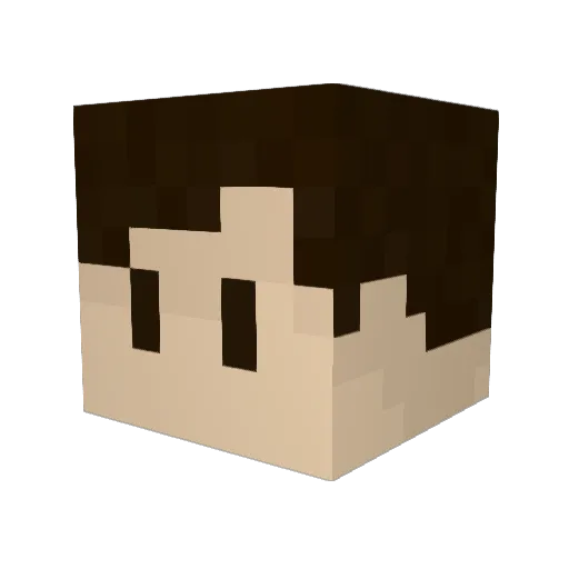 iJohn Minecraft avatar head, 3D render