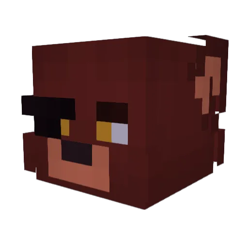 iJsus Minecraft avatar head, 3D render