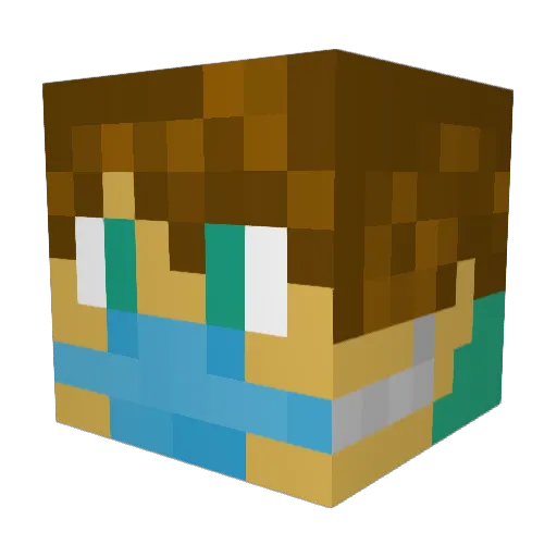 iK_Fausto15 Minecraft avatar head, 3D render