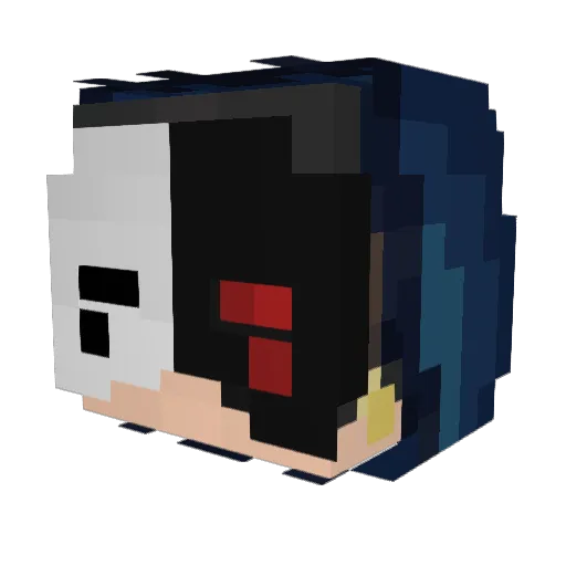 iKaba Minecraft avatar head, 3D render