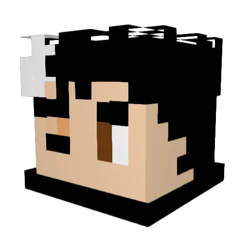 iKairos Minecraft avatar head, 3D render