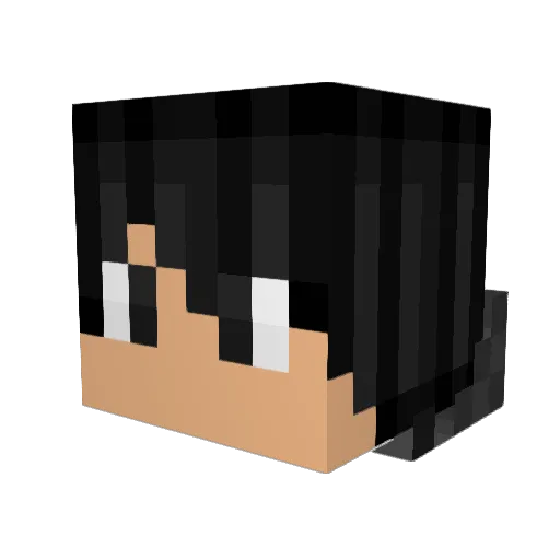 iKaname Minecraft avatar head, 3D render