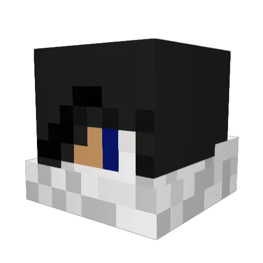 iKaxZen Minecraft avatar head, 3D render