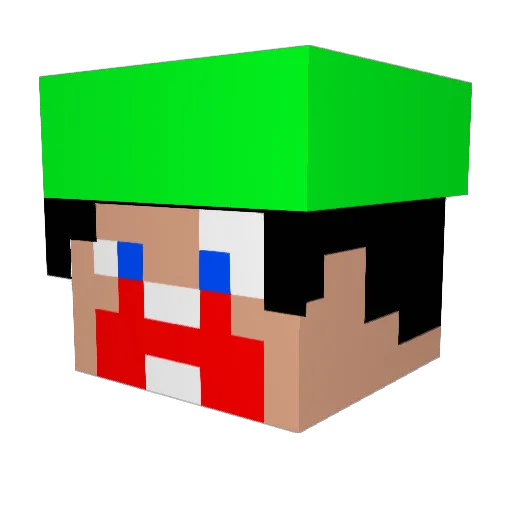 iKermit Minecraft avatar head, 3D render