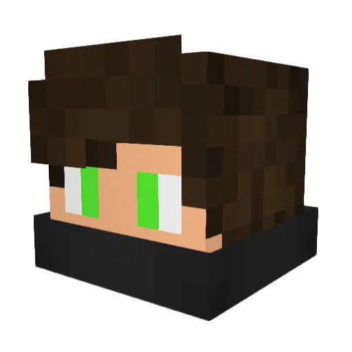 iKill77 Minecraft avatar head, 3D render