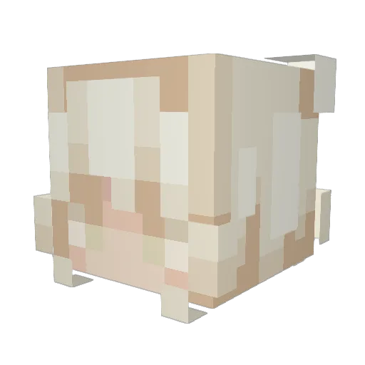 iKirster Minecraft avatar head, 3D render