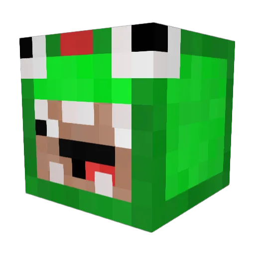 iKo0 Minecraft avatar head, 3D render