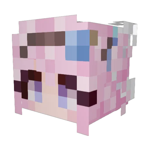 iKoneek Minecraft avatar head, 3D render