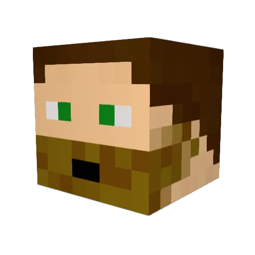 iKorus_ Minecraft avatar head, 3D render