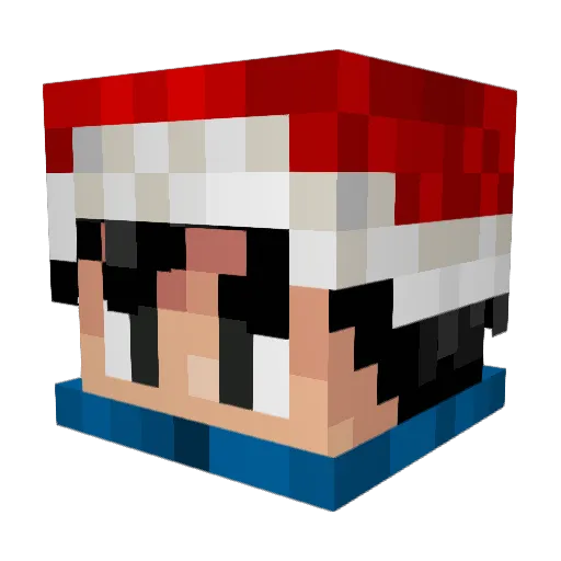 iKrifex Minecraft avatar head, 3D render