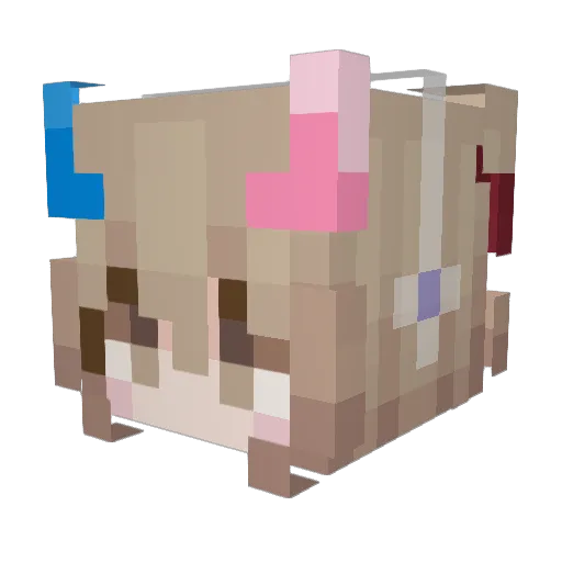 iKun3907 Minecraft avatar head, 3D render
