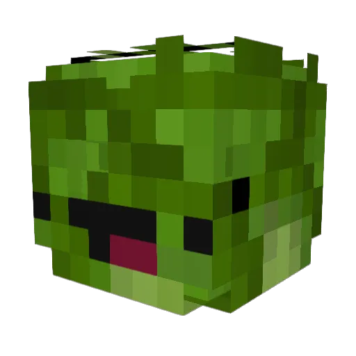 iKupus Minecraft avatar head, 3D render