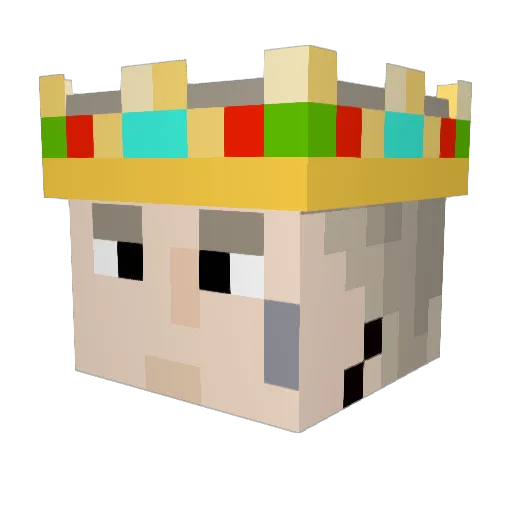iKw Minecraft avatar head, 3D render