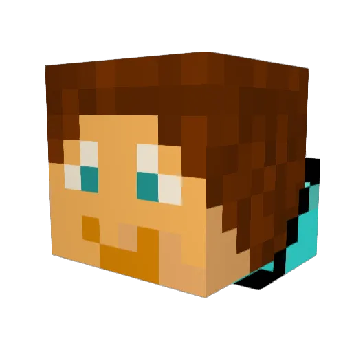 iLB35 Minecraft avatar head, 3D render