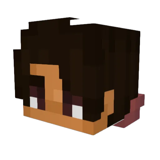 iLaLic Minecraft avatar head, 3D render