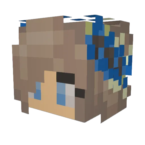 iLaserWarrior Minecraft avatar head, 3D render