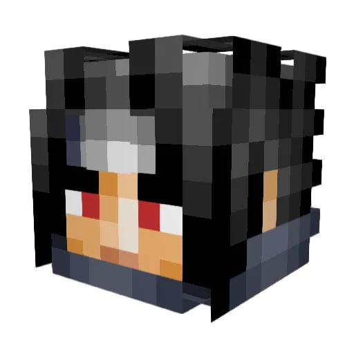 iLaxs Minecraft avatar head, 3D render