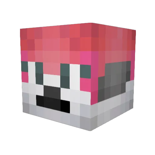 iLcy Minecraft avatar head, 3D render