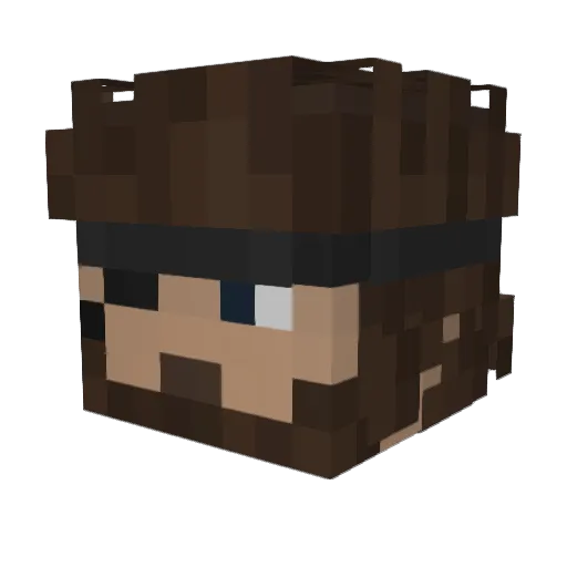 iLe7 Minecraft avatar head, 3D render