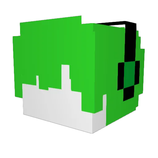 iLedus Minecraft avatar head, 3D render
