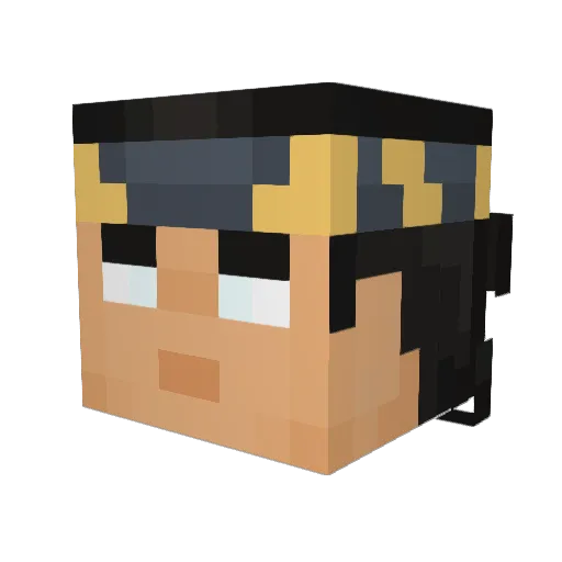 iLeeev Minecraft avatar head, 3D render