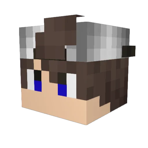 iLeiko Minecraft avatar head, 3D render