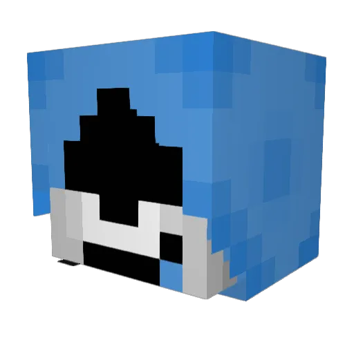 iLess Minecraft avatar head, 3D render