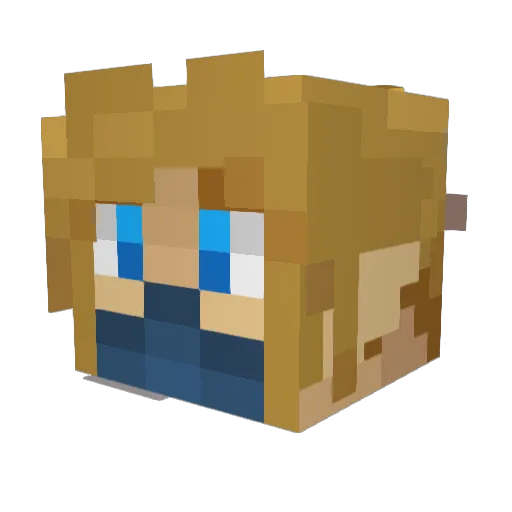iLlertton Minecraft avatar head, 3D render