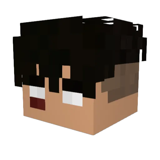 iLoork_x Minecraft avatar head, 3D render