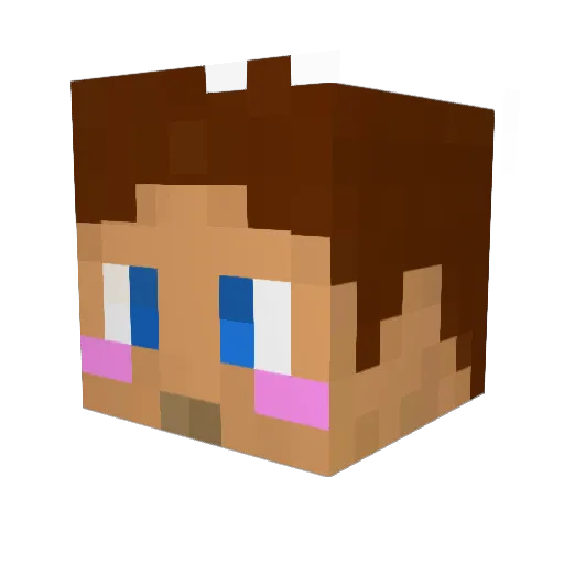 iLouu_ Minecraft avatar head, 3D render