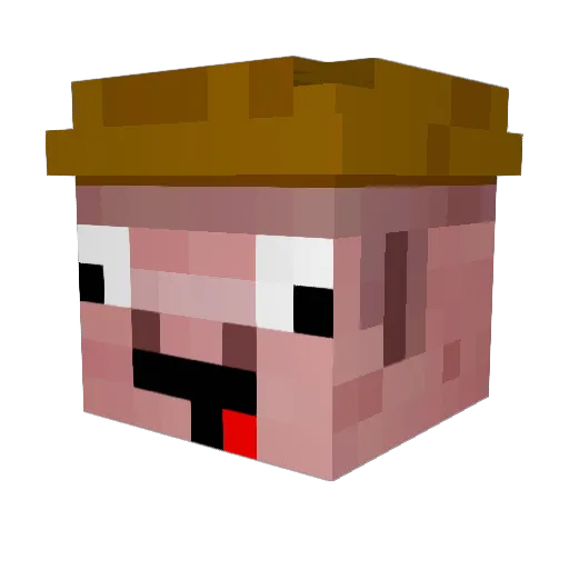 iLoveAe Minecraft avatar head, 3D render