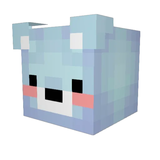 iLoveCuddle Minecraft avatar head, 3D render