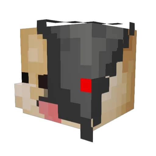 iLoveP1zzaSoMuch Minecraft avatar head, 3D render