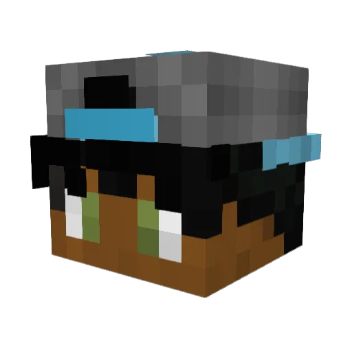 iLucidity Minecraft avatar head, 3D render