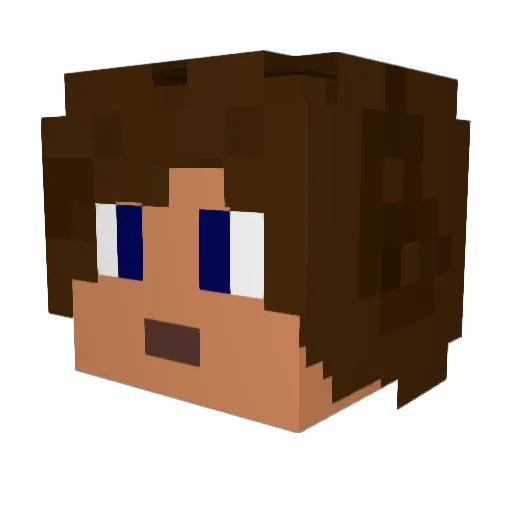 iLukeb Minecraft avatar head, 3D render