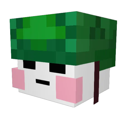 iLyster Minecraft avatar head, 3D render