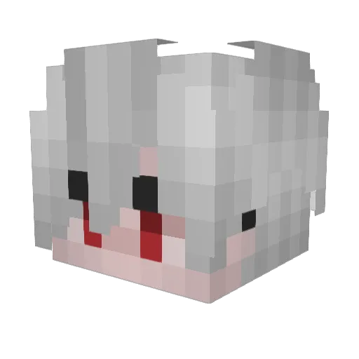 iLzTofu Minecraft avatar head, 3D render