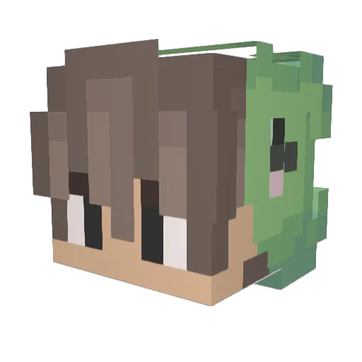 iM0 Minecraft avatar head, 3D render